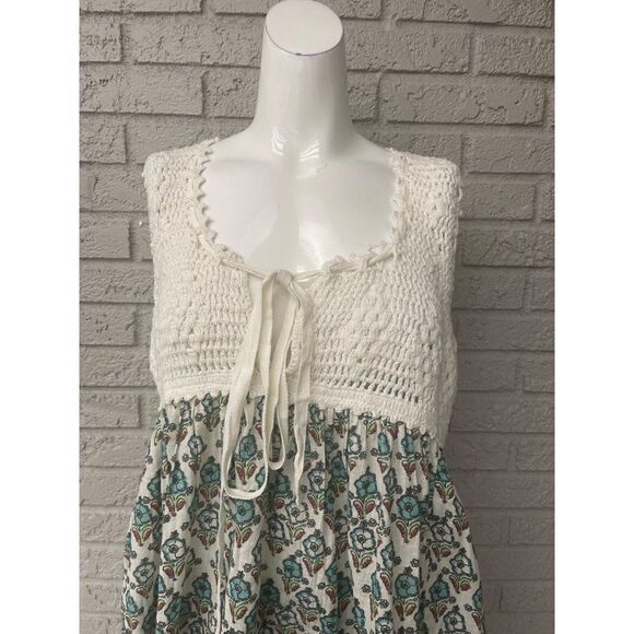 Free People Honey Pie Crochet Floral Baby Doll Tunic Top Size S NWT - Picture 5 of 11